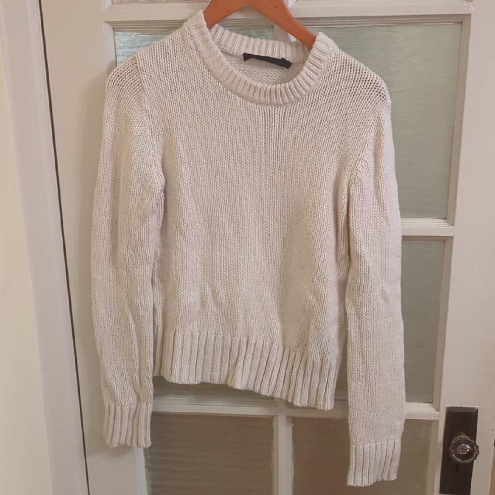 Jenni Kayne Cream Crew Neck Sweater
